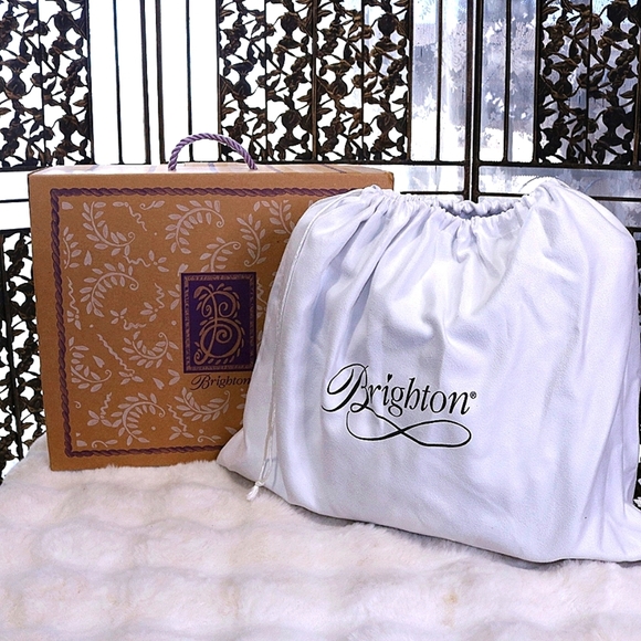 Vintage Brighton Masterpiece Crown Jewell Embroidered Beaded Hobo Bag Navy Blue - Picture 5 of 5